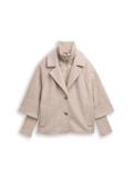 Bouclé Cape Jacke im 2-in-1-Look boucle beige melange