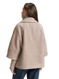 Bouclé Cape Jacke im 2-in-1-Look boucle beige melange