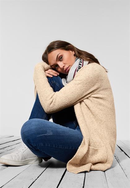 Bouclé Cardigan almond beige melange