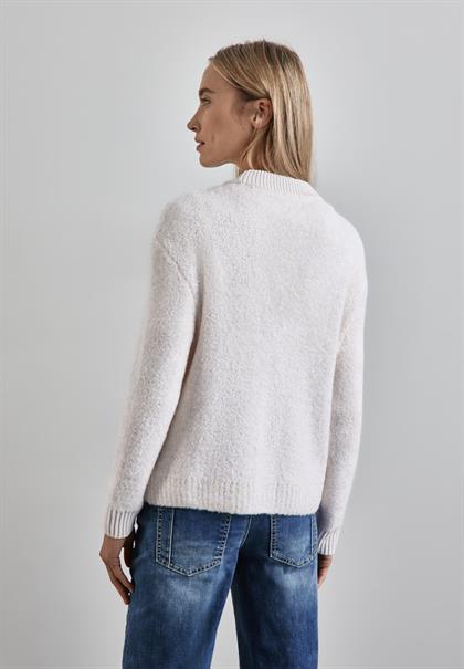 Bouclé-Cardigan lucid white