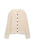 Bouclé Cardigan mit Wollanteil sand stone beige melange