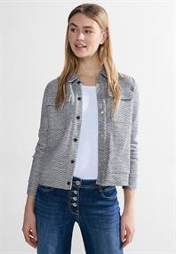 Bouclé Jacke casual denim blue