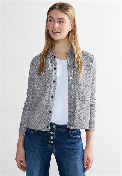 Bouclé Jacke casual denim blue