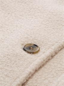 Bouclé Mantel mit Stehkragen cold beige