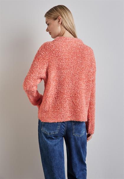 Bouclé-Pullover peachwood orange