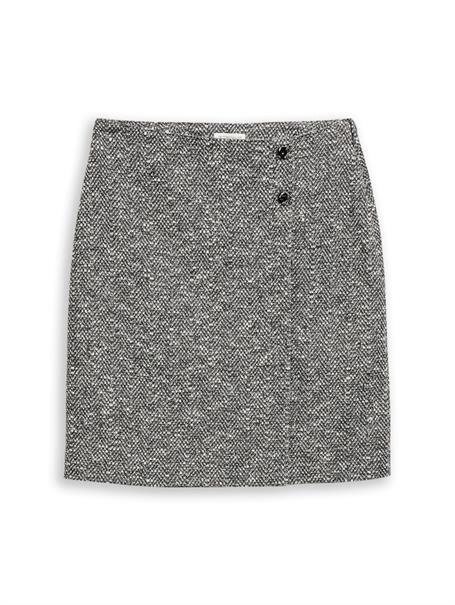 Bouclé Wickelrock salt pepper boucle structure