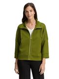 Boxy Fit Scuba Sweatjacke deep ivy green