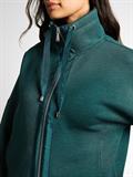 Boxy Fit Scuba Sweatjacke deep meadow green melange