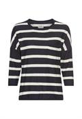 Boxy Strickpullover mit 3/4-Ärmeln night blue