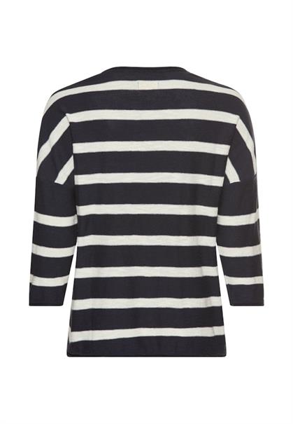 Boxy Strickpullover mit 3/4-Ärmeln night blue