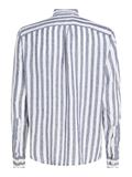 BRETON LINEN STRIPE CF SHIRT optic white - carbon navy