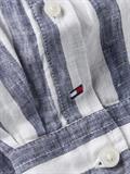 BRETON LINEN STRIPE CF SHIRT optic white - carbon navy