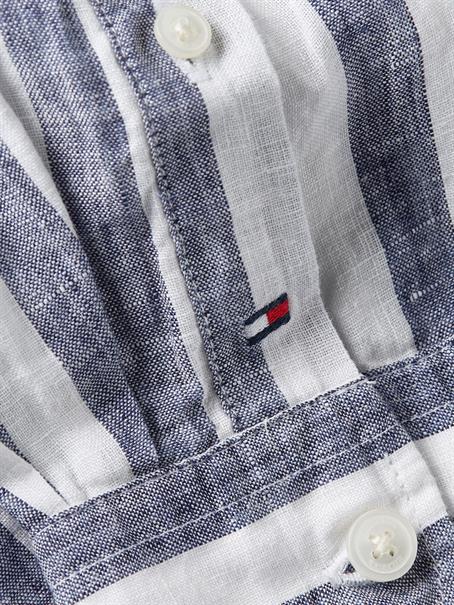 BRETON LINEN STRIPE CF SHIRT optic white - carbon navy