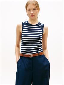 breton stripe dark night - ecru