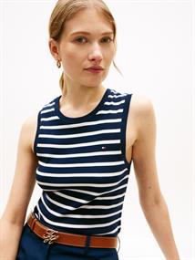 breton stripe dark night - ecru