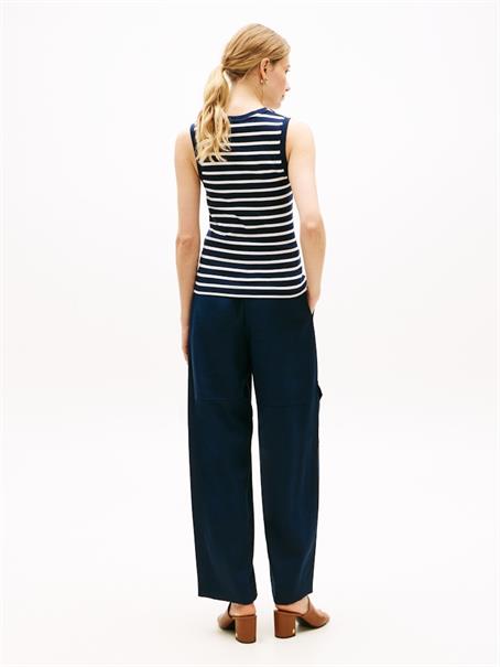 breton stripe dark night - ecru