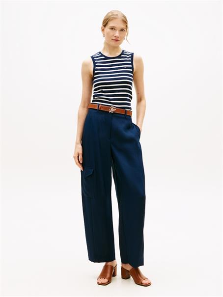 breton stripe dark night - ecru