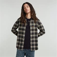 Bristum 2.0 Slim Shirt l\s dk moss arthur check
