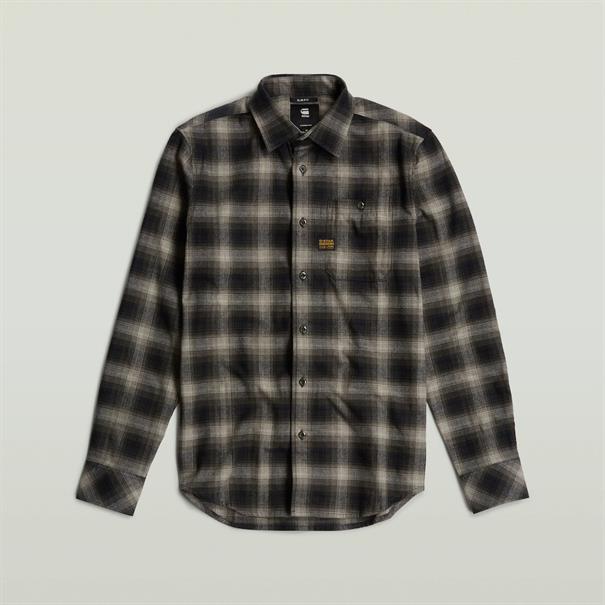 Bristum 2.0 Slim Shirt l\s dk moss arthur check