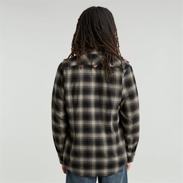 Bristum 2.0 Slim Shirt l\s dk moss arthur check