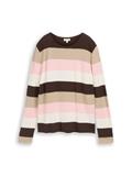 brown beige pink stripe