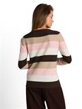 brown beige pink stripe