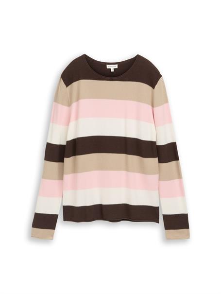 brown beige pink stripe