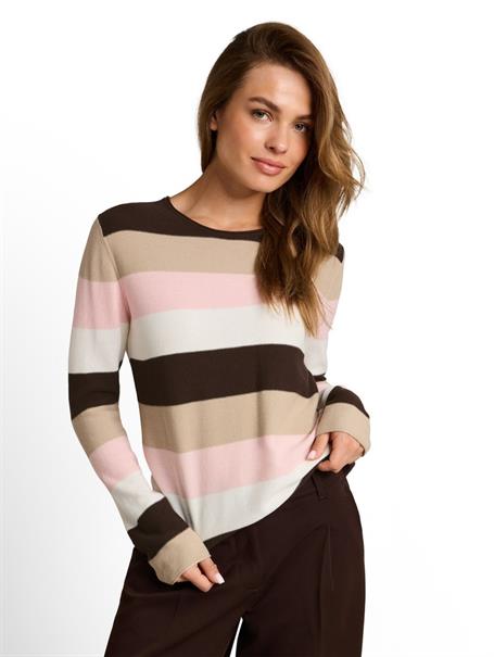 brown beige pink stripe