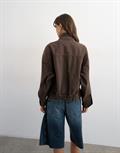 brown denim
