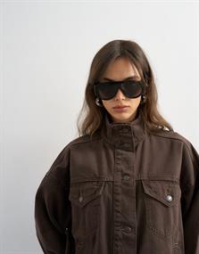 brown denim