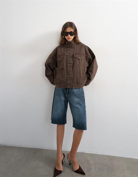 brown denim