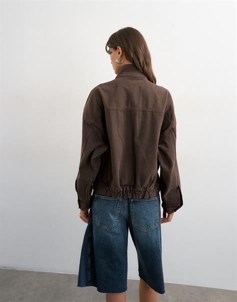 brown denim