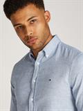 BRUSHED LINEN SOLID SF SHIRT shirt blue