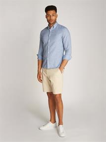 BRUSHED LINEN SOLID SF SHIRT shirt blue