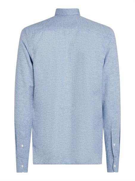 BRUSHED LINEN SOLID SF SHIRT shirt blue