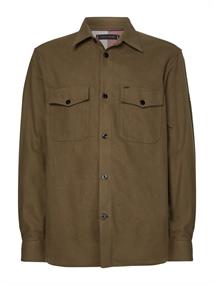 BRUSHED OVERSHIRT army green