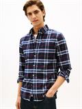 BRUSHED OXFORD CHECK RF SHIRT desert sky - check