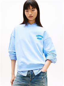 Bubble Logo Boxy Crew Neck Jumper light powdery blue