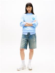 Bubble Logo Boxy Crew Neck Jumper light powdery blue