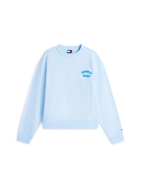 Bubble Logo Boxy Crew Neck Jumper light powdery blue