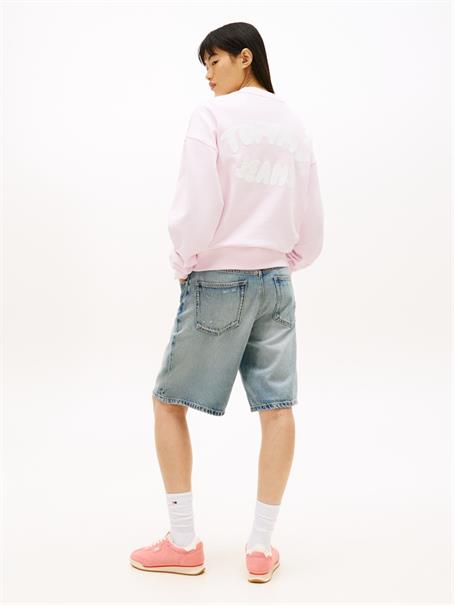 Bubble Logo Boxy Crew Neck Jumper pearly pink