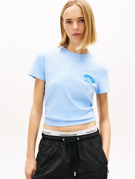Bubble Logo Crew Neck T-Shirt light powdery blue