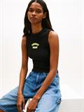 Bubble Logo Slim Tank Top black