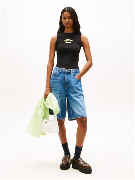 Bubble Logo Slim Tank Top black
