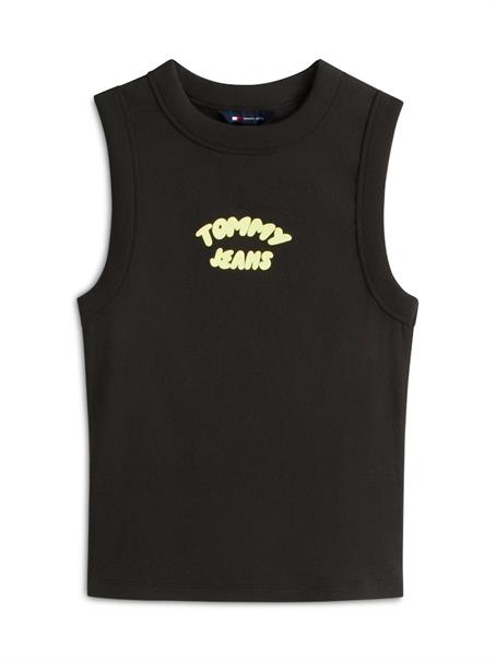 Bubble Logo Slim Tank Top black