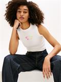 Bubble Logo Slim Tank Top ecru