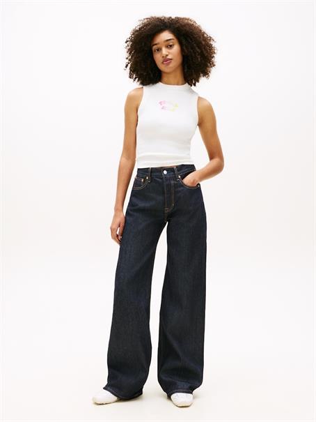 Bubble Logo Slim Tank Top ecru