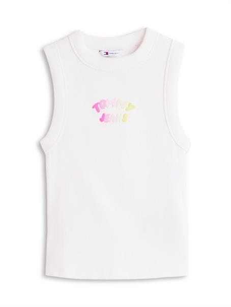 Bubble Logo Slim Tank Top ecru