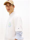 Bubble Logo Textured Jersey Relaxed T-Shirt ancient white