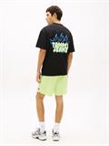 Bubble Logo Textured Jersey Relaxed T-Shirt black